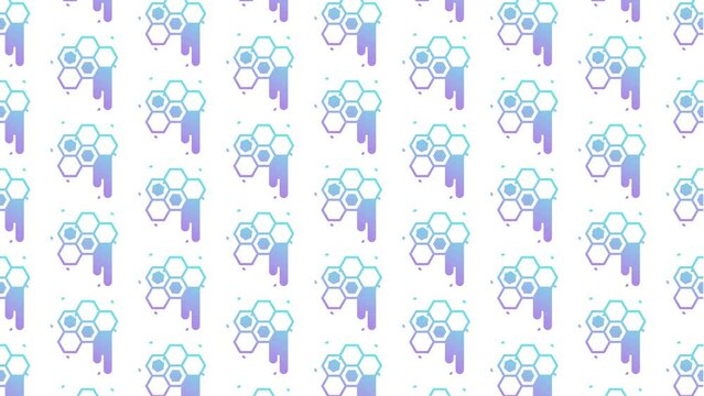 Honeycombs White Animated Loop Background 4K