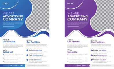 Modern corporate flyer template layout design with A4 size. Suitable for creative professional business for brochure cover, banner, marketing, business proposal, promotion, advertisement, publication,