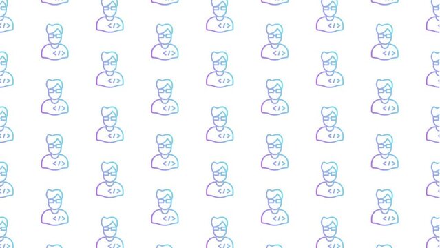 IT Developer White Animated Loop Background 4K
