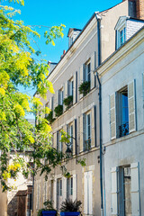 Street view of downtown in Orleans, France.