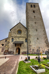 Fototapeta na wymiar The Collegiate church in San Candido. South Tyrol, Italy