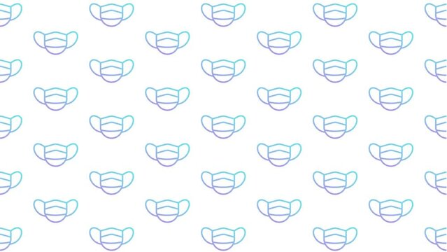 Medical Mask White Animated Loop Background 4K