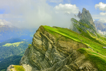 Mount Fermeda in the Puez-Odle Natural Park. Dolomites, Italy