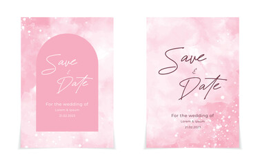 wedding invitation water collor template