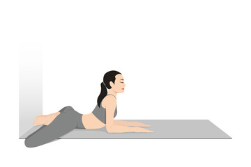 Sphinx Pose Bound Angle Legs Wall, Salamba Bhujangasana Pada Baddha Konasana Wall