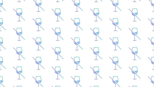 No Alcohol White Animated Loop Background 4K