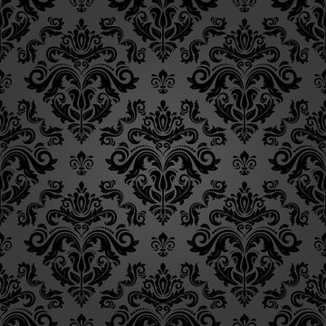 Orient vector classic dark pattern. Seamless abstract background with vintage elements. Orient pattern. Ornament for wallpapers and packaging