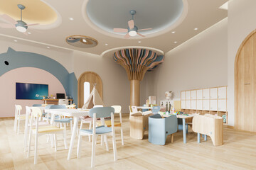 Interior Of A Modern Kindergarten Classroom