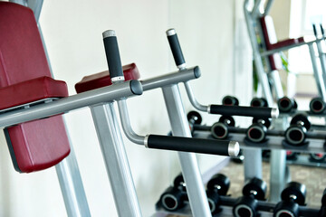 Fototapeta premium Empty gym room with equipment