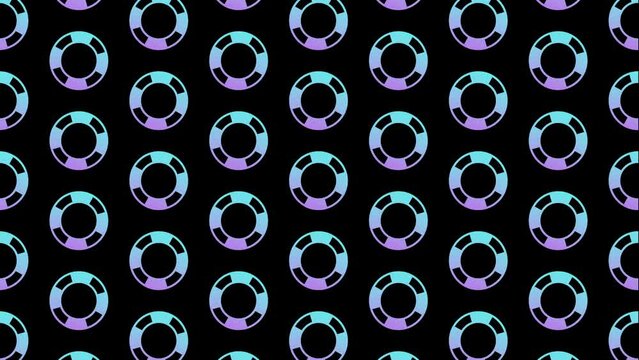 Rescue Safety Ring Help Black Animated Loop Background 4K