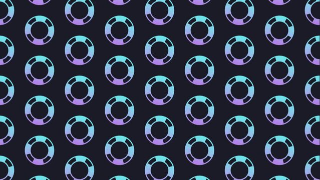 Rescue Safety Ring Help Dark Blue Animated Loop Background 4K