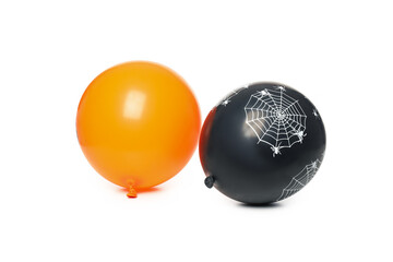Two halloween balloons isolated on white background