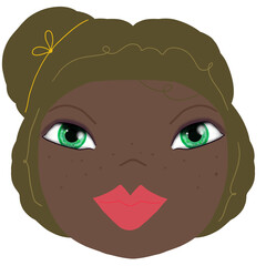 cartoon / comic portrait of a woman