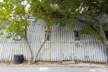 An old hangar in Omis, Dalmatia, Croatia near 