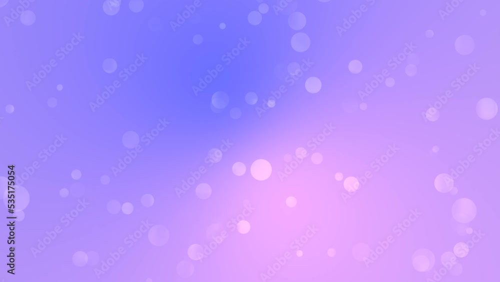 Poster blue genie and pink sugar bokeh gradient background loop motion. moving bubbles colorful blurred ani