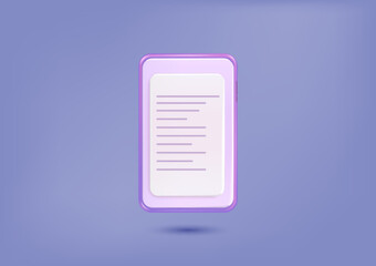 Coin Vector 3D IllustrationSave Pay With Mobile Banking Online Payment Concept Simple e payment transaction on a 3D smartphone. Mobile with financial paper on background. 3d e bill payment vector icon