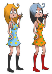 Jolie et mignonne petite demoiselle