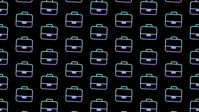 Suitcase Black Animated Loop Background 4K