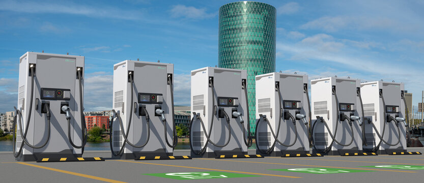 Fast charging station for electric cars