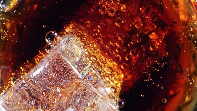 Coke with Bubbles in The Glass