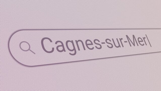 Search Bar Cagnes sur Mer 
Close Up Single Line Typing Text Box Layout Web Database Browser Engine Concept
