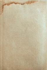Old stained brown sheet of paper background