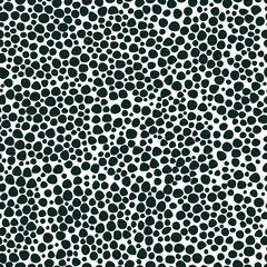 Black and white Polka dot. Seamless repeat pattern of circles, points. Vector.