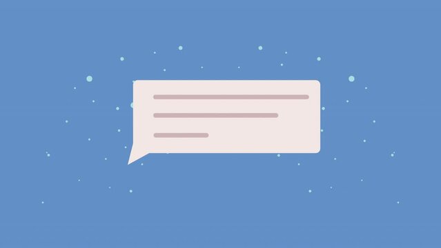 speech bubble message social animation