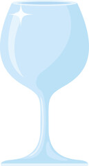 glass wine goblet Cartoon illustration isolated object