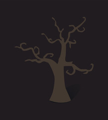 Halloween spooky dark tree. Halloween concept. Vector illustration