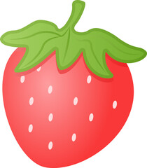 fruit strawberry cartoon illustration isolated object