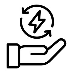 save energy line icon