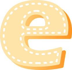 cartoon dot line typographic design art lowercase alphabet