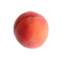 Delicious ripe juicy peach isolated on white