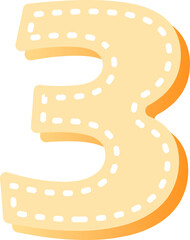 cartoon dot line typographic design art number