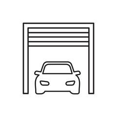 Inside garage, car repair icon. Simple line, outline elements of garage icons for ui and ux, website or mobile application