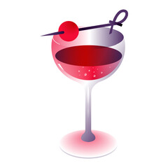 Cocktail vector illustration in gradient design