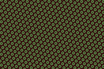 The green seed stitch pattern on the brown background