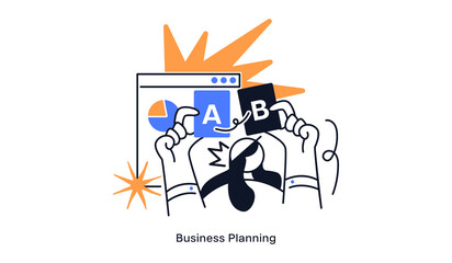 Business Planning Vector Isolated Concept Metaphor Illustration. Flat vector illustration isolated on white background