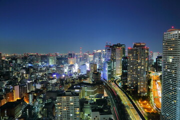 Fototapeta na wymiar Shiodome, Minato, Tokyo, Urban area, Cityscape