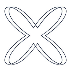 Monoline geometric. Transparent PNG.