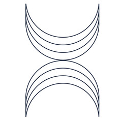 Monoline geometric. Transparent PNG.