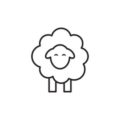 Sheep icon. Animal head. Silhouette icon sheep. Farm sign. Graph symbol for your web site design