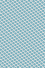 The blue seed stitch pattern on the portrait gray background