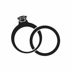 Wedding rings icon design