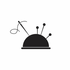 Pincushion with pins icon