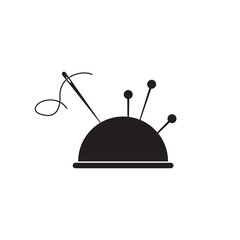 Pincushion with pins icon