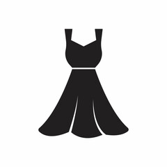 Evening dress icon. Flat style sign for mobile concept and web design