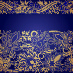 Seamless Pattern With Paisley Floral Ornament