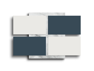 Minimal business card on marbel mockup